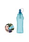 Dancemonkey 500ml Katlanabilir Su Filtresi Şişesi, Taşınabilir Su Isıtıcısı Koşu Kamp Sporları Şişesi Mavi