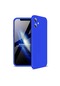 Mutcase - İphone Uyumlu İphone 12 - Kılıf 3 Parçalı Parmak İzi Yapmayan Sert Ays Kapak - Mavi