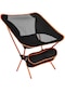 Xiaoqityh- Taşınabilir Katlanır Sandalye Açık Kamp Piknik Katlanır Tabure Alüminyum Alaşımlı Otonom Kamp Tekli Sandalye-siyah - Turuncu