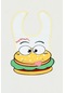 Fullamoda 24MCCK1749205113-Sarı Hamburger Nakışlı Bebek Mama Önlüğü Sarı