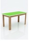 3g Tasarım Dikdörtgen İlkokul Masası Ahşap Ayaklı Renkli-4552-yeşil