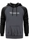 Therion Logo Gri Renk Reglan Kol Sweatshirt