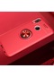 Mutcase - Huawei Uyumlu P20 Lite - Kılıf Yüzüklü Auto Focus Ravel Karbon Silikon Kapak - Kırmızı