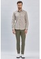 Camel Uzun Kollu Bez Ayağı Sert Yaka Cepsiz Pamuklu Klasik Slim Fit Dar Kesim Gömlek 1004240230 Camel