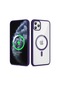 Kilifone - İphone Uyumlu İphone 11 Pro Max - Kılıf Kablosuz Şarj Destekli Ege Silikon Kapak - Derin Mor
