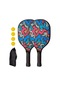 Taşıma Çantalı 2'li Hafif Pickleball Raketi + 4 Top Desen H Çok Renkli