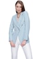 Kadın Mint Kruvaze Yaka Blazer Ceket-20190-mint