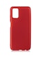 Kilifolsun Samsung Uyumlu Galaxy A03s Kılıf Mat Renkli Esnek Premier Silikon Kapak Kırmızı