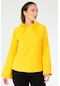 Sarı Regular Pamuklu Kapüşonlu Kadın Sweatshirt Sc1176 Sarı