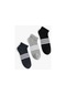 Koton Spor Çorap Seti Çizgili 3'lü Çok Renkli Siyah 4sam80111aa