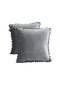 Mufunye 2 Adet Şık Boho Yastık Kılıfı, Gri, 18x18 Inch Gizli Fermuarlı - Rahat Ve Dayanıklı Diğer