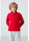 Tommy Life Kırmızı Kalın Yumuşak Dokulu Standart Fit Nakışlı Polar Erkek Çocuk Sweatshirt - 11221 Kırmızı