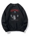 Brz Collection Oversize Unisex Nightmare Sweatshirt-siyah