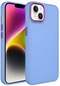 iPhone Uyumlu 13 Kılıf Metal Çerçeve Hassas Butonlu Renkli Içi Kadife Kilifi Kapak Luna - Lila