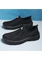Siyah Tuınanle Yaz Örgü Erkek Ayakkabısı Hafif Spor Ayakkabı Erkekler Moda Rahat Yürüyüş Ayakkabısı Nefes Alan Mokasen Ayakkabılar