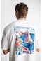 The Champ Clothing Bisiklet Yaka Le Vieux Baskılı Oversize Erkek T-shirt Beyaz