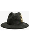 Koton Hasır Fötr Şapka İşleme Detaylı Siyah 4sak40114aa