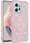 Ekılıf - Xiaomi Redmi Note 12 4g Uyumlu Kılıf Simli Koruyucu Shining Silikon - Pembe