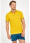 Maraton Sportswear Regular Erkek Ayaklı Polo Yaka Kısa Kol Basic Sarı T-Shirt 18975-Sarı