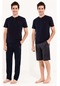 U.S. Polo Assn. Erkek Lacivert 3 lü Pijama Takım 12005