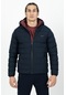 Maraton Sportswear Regular Erkek Kapşonlu Uzun Kol Basic Lacivert Mont 21501-lacivert