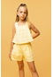 Defacto Kız Çocuk Kare Desenli Kolsuz Bluz Şort 2'li Takım B1332A823HSYL155