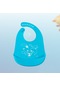 Mavi Bebek Önlükleri Silikon Su Geçirmez Besleme Tulumları Yenidoğan Karikatür Önlük Bakımı Yenidoğan Önlüğü
