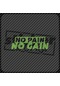 No Pain No Gain Hologram Sticker Yeşil