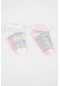 Defacto Kız Bebek Kaydırmaz Taban 2li Pamuklu Patik Çorap A1482a5nskr1