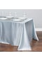 Gümüş 1pc Düğün Masa Örtüsü Dikdörtgen Masa Örtüsü Koruyucu Kumaş Saten Parti Dekorasyon