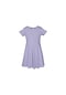 Lovetti Soft Lila Kız Çocuk Düz Basic Kısa Kol Elbise 9560L015