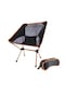 Xiaoqityh- Kamp Taşınabilir Katlanır Sandalye, Dış Mekan Katlanır Plaj Sandalyesi, Ay Sandalye, Havacılık Alüminyum Boru Balıkçı Sandalyesi-siyah - Turuncu