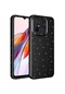 Noktaks - Xiaomi Uyumlu Xiaomi Redmi 12c - Kılıf Simli Kamera Korumalı Koton Kapak - Siyah