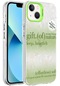 iPhone Uyumlu 14 Kılıf Mermer Desenli Lopard Marbello Kapak - Yeşil