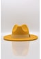Kadın Sarı Fedora Şapka - Tek Beden