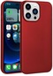Kilifone - İphone Uyumlu İphone 14 Pro Max - Kılıf Mat Renkli Esnek Premier Silikon Kapak - Kırmızı