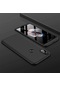 Ekılıf - Xiaomi Redmi Note 6 Pro Uyumlu Kılıf Parmak İzi Yapmayan 3 Parça Ays Kapak - Siyah