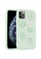 Noktaks - iPhone Uyumlu 11 Pro Max - Kılıf Kabartma Figürlü Parlak Toys Silikon Kapak - Açık Yeşil