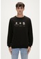 Bad Bear Play Hard Crewneck Siyah Baskılı Erkek Sweatshirt-siyah Siyah