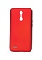 Kilifone - Lg Uyumlu K8 - Kılıf Mat Renkli Esnek Premier Silikon Kapak - Kırmızı