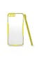 Kilifone - İphone Uyumlu İphone 8 Plus - Kılıf Kenarı Renkli Arkası Şeffaf Parfe Kapak - Sarı
