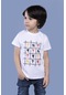 Toontoy Erkek Çocuk Tnty Kare Baskılı Tişört Beyaz