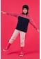 Lela Yumuşak Dokulu Fermuarlı Renk Bloklu Dik Yaka Cepli Unisex Çocuk Polar 5905001 Fuşya - Lacivert