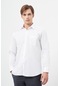 Beyaz Uzun Kol Düz Bez Ayağı 041 Sert Yaka Classic Comfort Fit Gömlek 1004245323 Beyaz