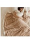 Xiaoqityh-napping Battaniye Kış Kalınlaşmış Sıcak Güzellik Battaniyesi Tafta Polar Battaniye Düz Renk Kapak Battaniye 100 X 150 Cm-haki