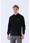 Maraton Sportswear Regular Erkek Kapşonlu Uzun Kol Basic Siyah Sweatshirt 21219-siyah Siyah