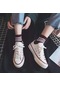 Canva Kadın Kalın Taban Yüksek Ayakkabı Yeni 2024 Bahar Öğrenci Kore Tarzı S Low-top Retro White And Red 36 Standard Code S Low-top Retro White And Red