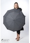 Marlux Siyah Beyaz Benekli Fiber 10 Telli Tam Otomatik Rüzgara Dayanıklı Şemsiye M24mar718ld - Kadın