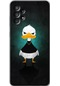 Galaxy Uyumlu A52 Kılıf Hd Desen Baskılı Arka Kapak + Kırılmaz Cam - Angry Duck
