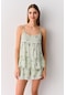 Suwen Catalina Şort Pijama Takımı Sh257126671194 Yeşil Desenli Yeşil